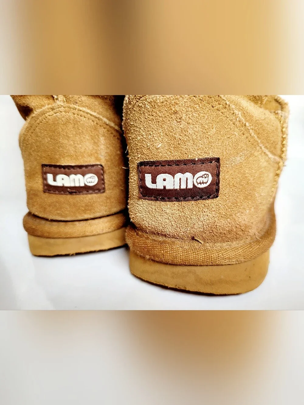 Lamo Sheepskin Chestnut Suede Mid-Calf Winter Boots US 8